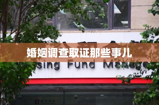 共青城婚姻调查取证那些事儿